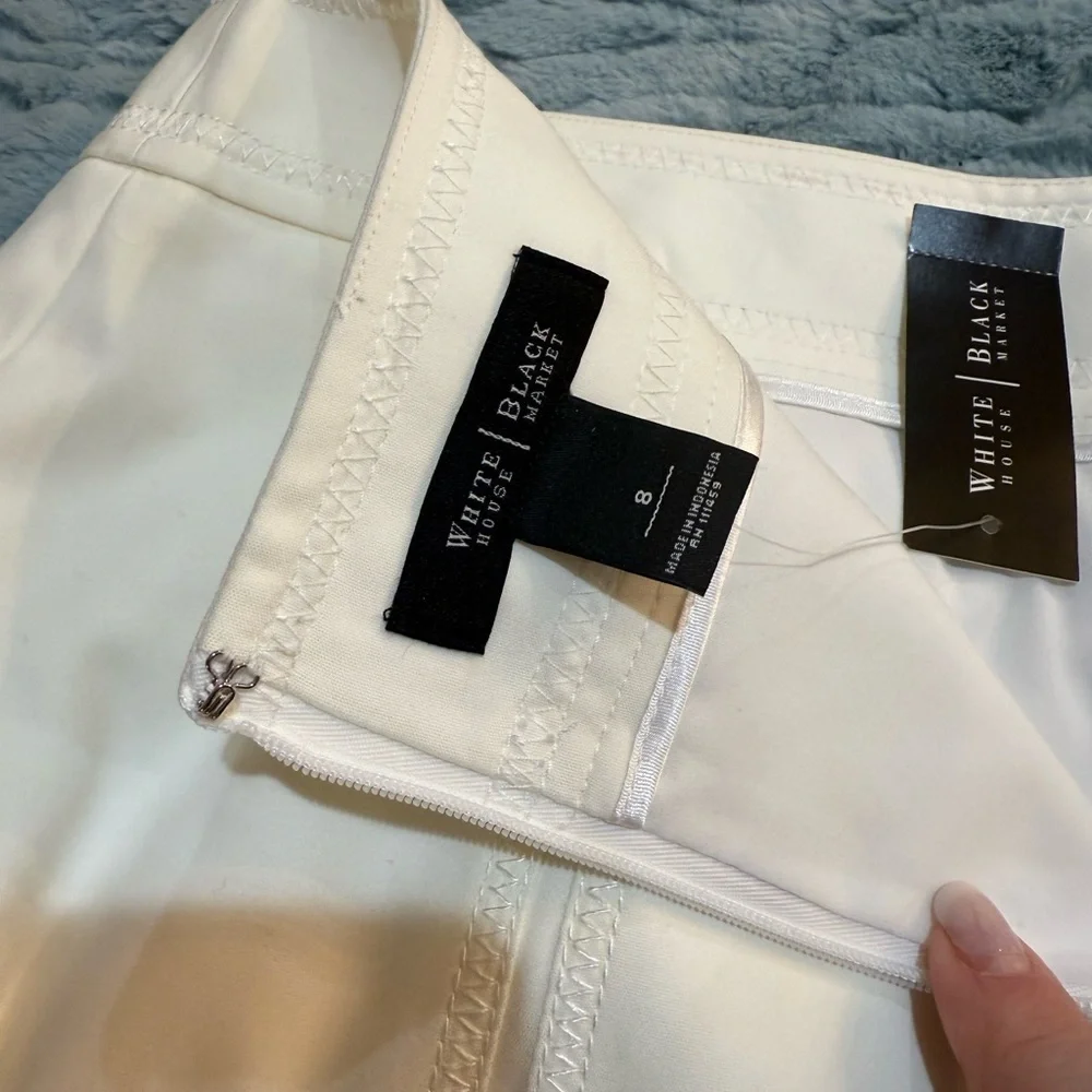 White House Black Market White Pencil Skirt Size 8 NWT - Picture 6 of 8